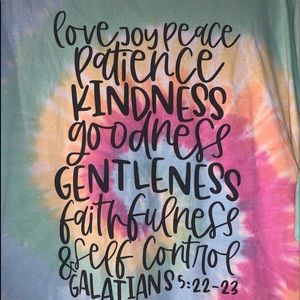 Fruits of the spirit 2X tie dye tshirt